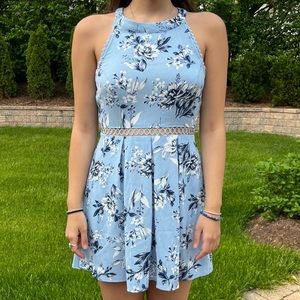 Blue floral dress